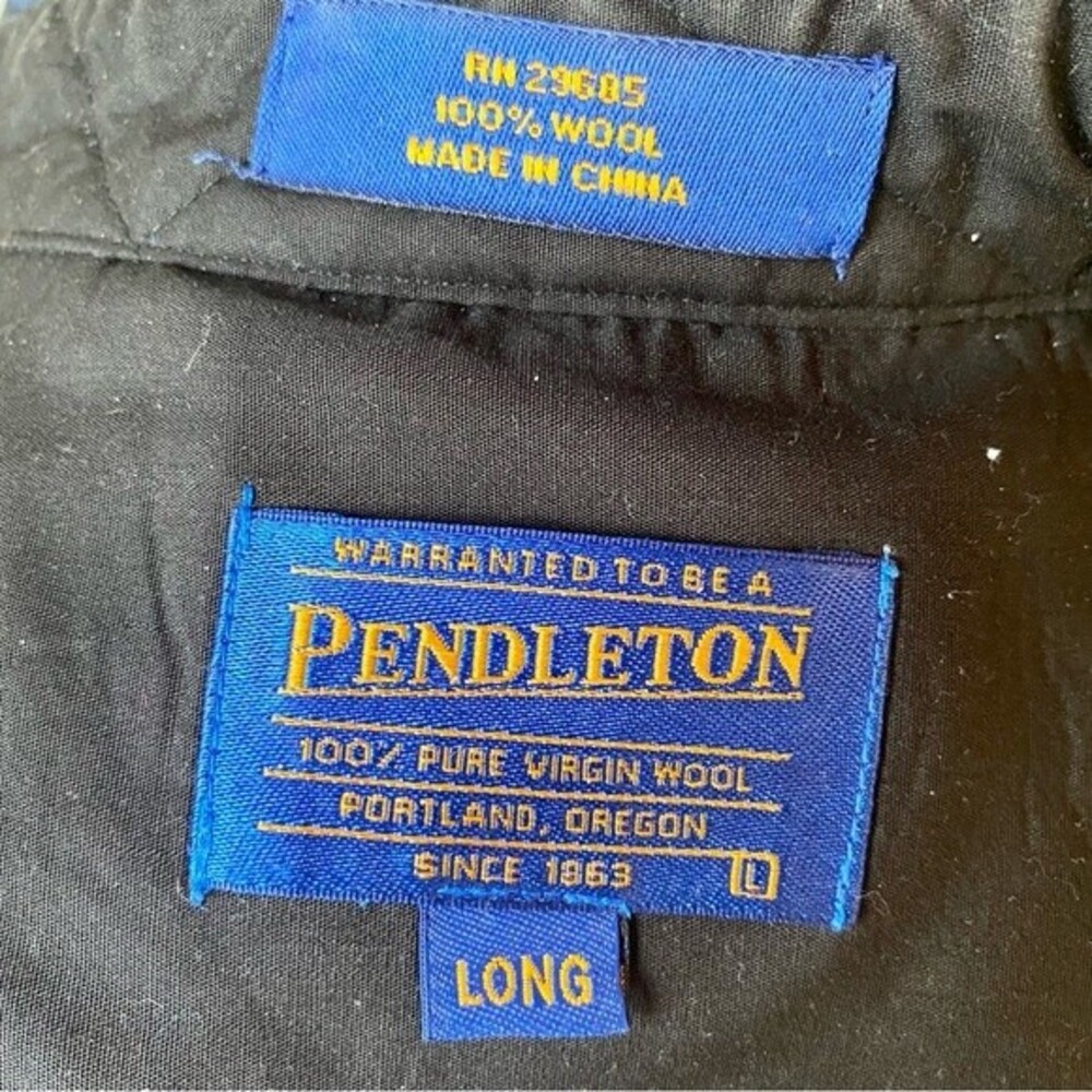 Pendleton Plaid Shirt Wool Shacket Button Down Bl… - image 4
